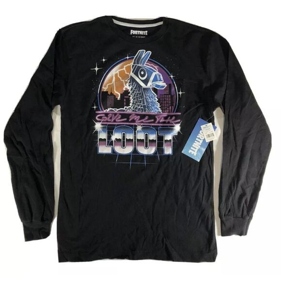 Fortnite Epic Games Give Me The Loot Llama Graphic Shirt Mens 2XL NEW - Picture 1 of 12